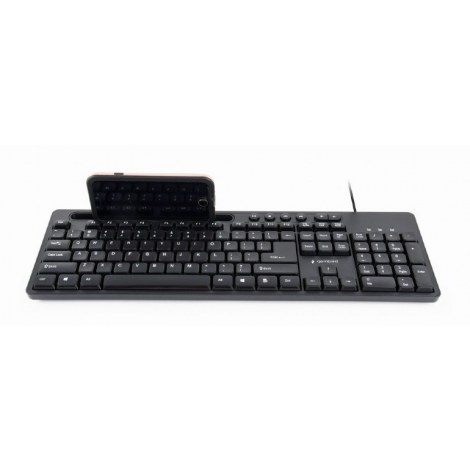 Gembird | Multimedia keyboard with phone stand | KB-UM-108 | Multimedia | Wired | US | Black | g - 2